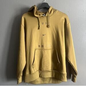 Nike Dri-Fit Olive Green Hoodie Men’s Small – “Just Do It” Minimalist Logo
